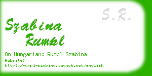 szabina rumpl business card